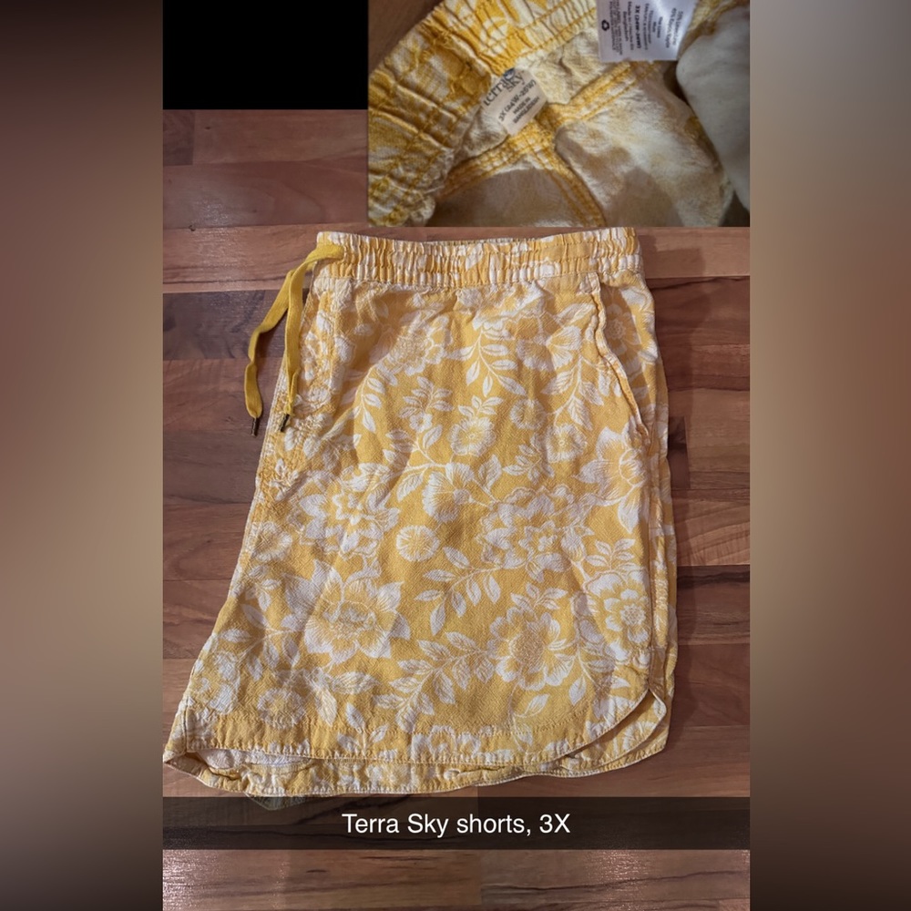 Yellow flower shorts